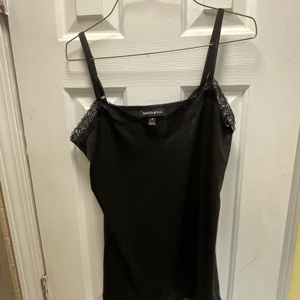 Fashion Bug Women’s Black Lace Fringed Camisole Size M